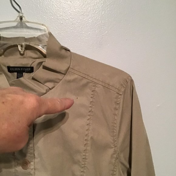 EIleen Fisher Ruffle Collar Utility Jacket - Picture 14 of 16